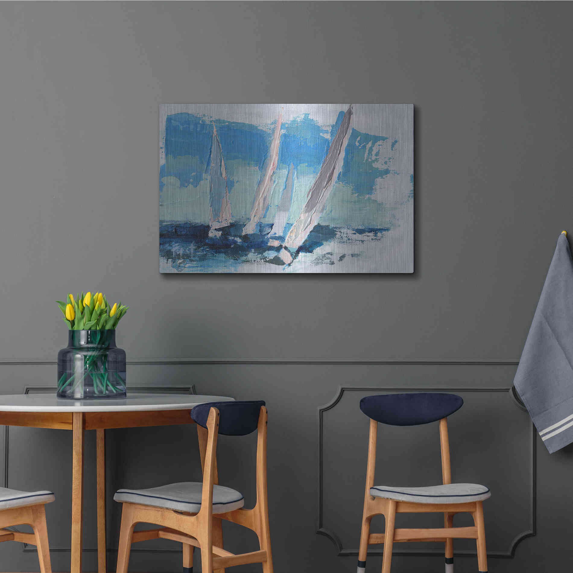 Luxe Metal Art 'Wind Power' by Beth Forst, Metal Wall Art,36x24