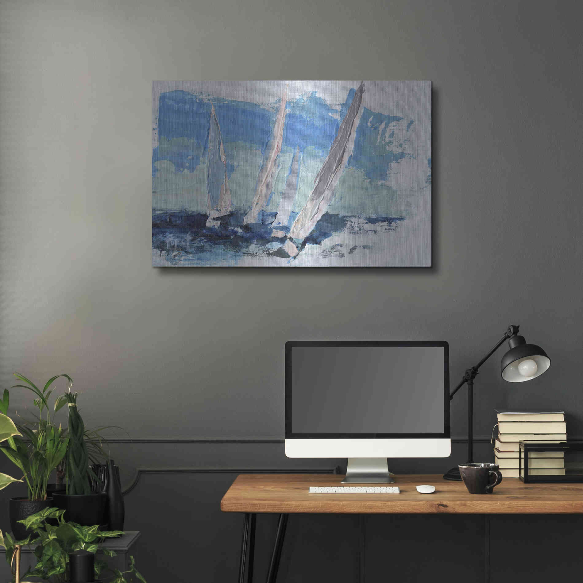 Luxe Metal Art 'Wind Power' by Beth Forst, Metal Wall Art,36x24