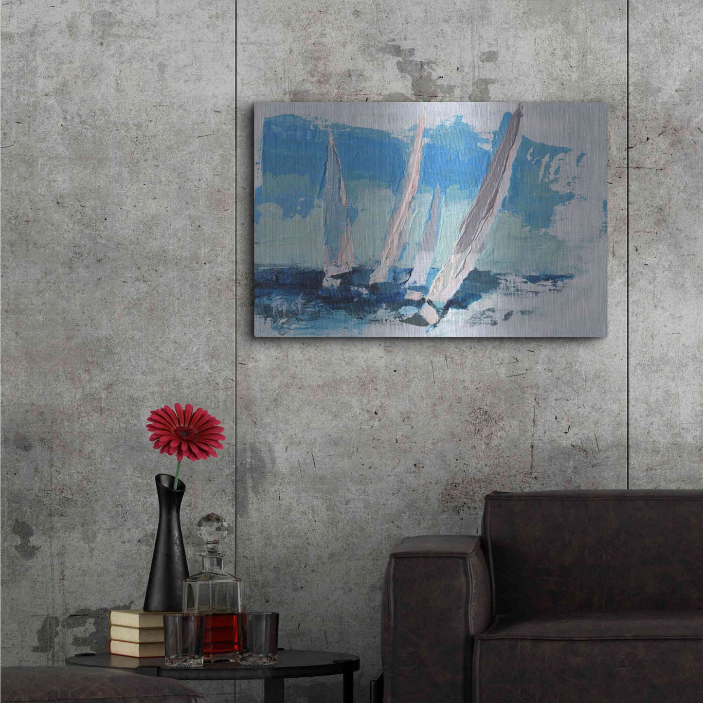 Luxe Metal Art 'Wind Power' by Beth Forst, Metal Wall Art,36x24