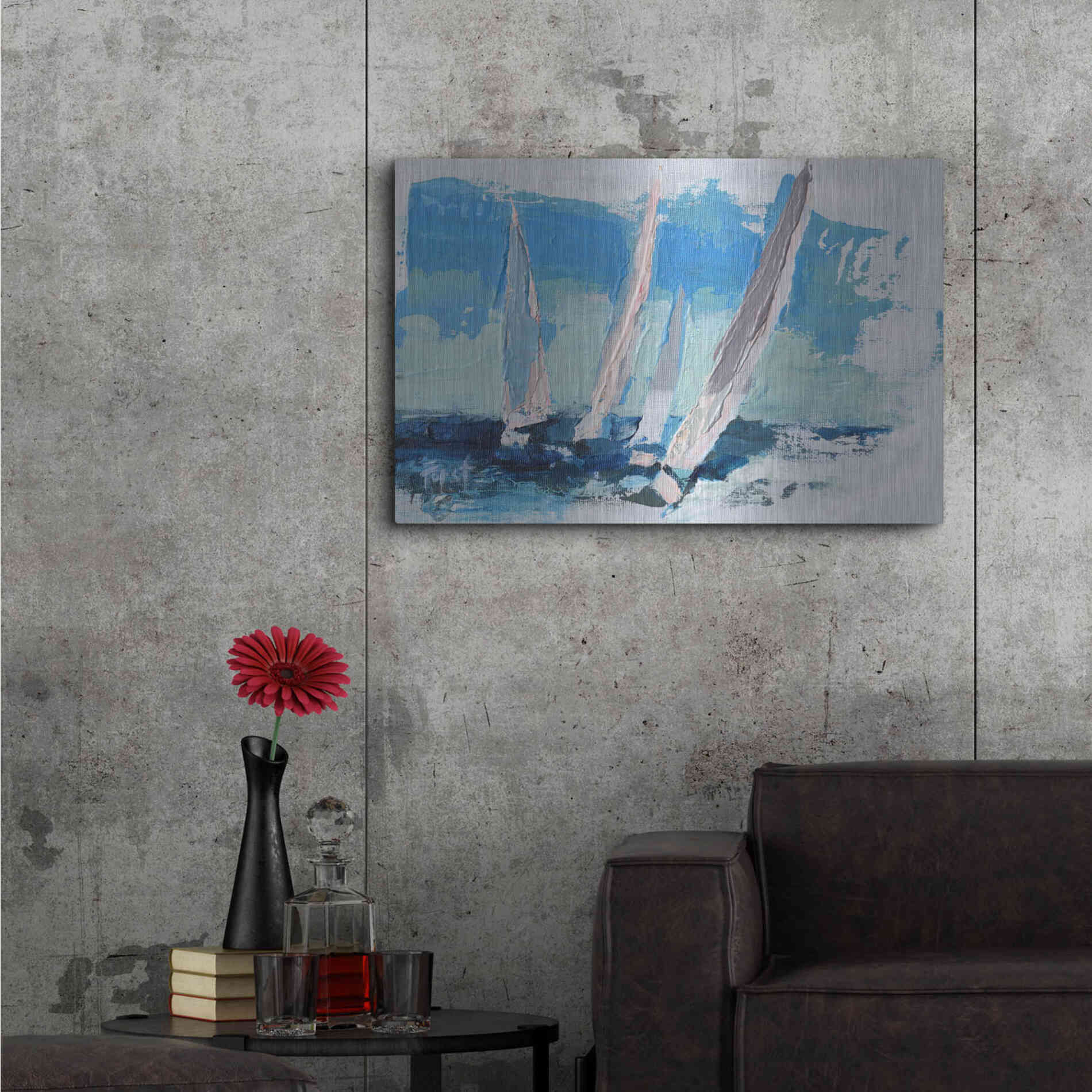 Luxe Metal Art 'Wind Power' by Beth Forst, Metal Wall Art,36x24