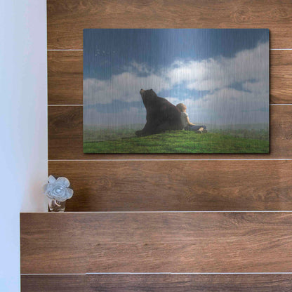 Luxe Metal Art 'Cloud Watchers' by Cynthia Decker, Metal Wall Art,16x12