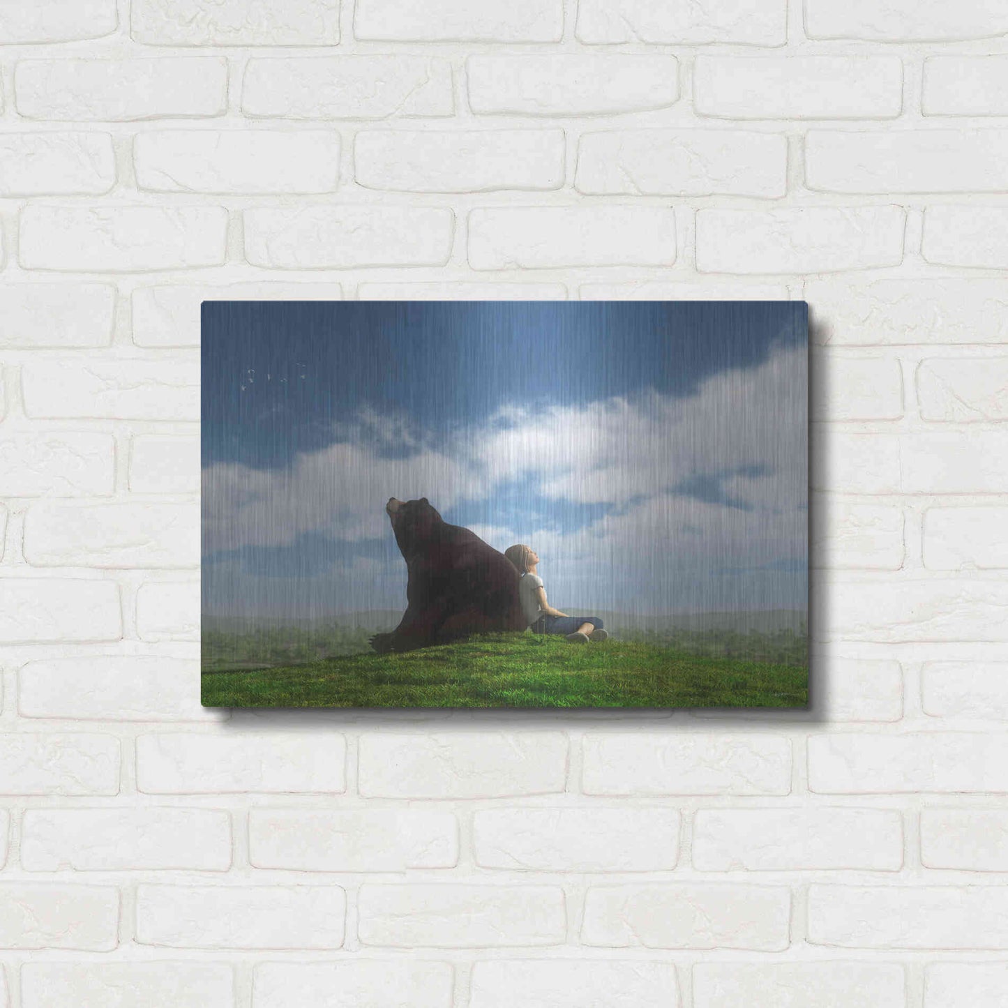 Luxe Metal Art 'Cloud Watchers' by Cynthia Decker, Metal Wall Art,24x16