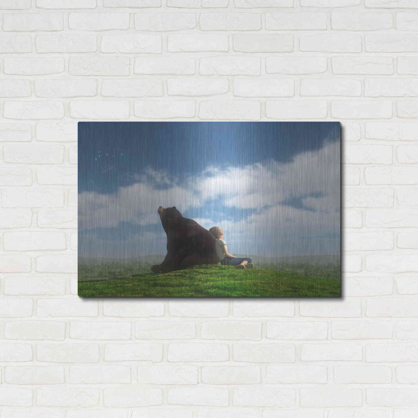 Luxe Metal Art 'Cloud Watchers' by Cynthia Decker, Metal Wall Art,36x24