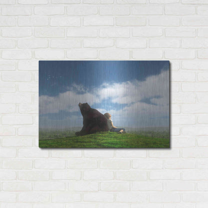 Luxe Metal Art 'Cloud Watchers' by Cynthia Decker, Metal Wall Art,36x24