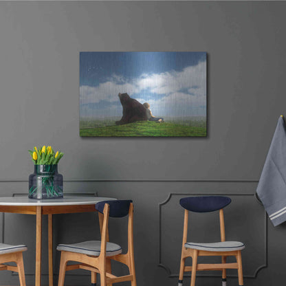 Luxe Metal Art 'Cloud Watchers' by Cynthia Decker, Metal Wall Art,36x24