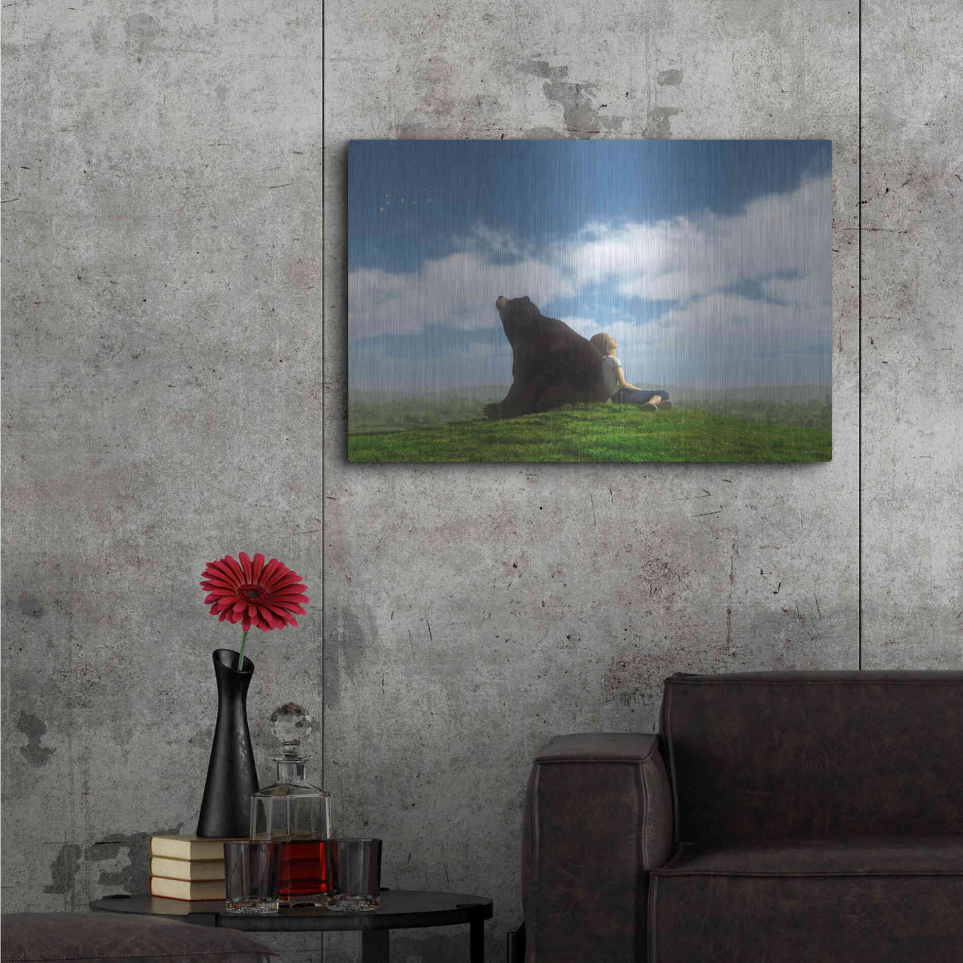 Luxe Metal Art 'Cloud Watchers' by Cynthia Decker, Metal Wall Art,36x24