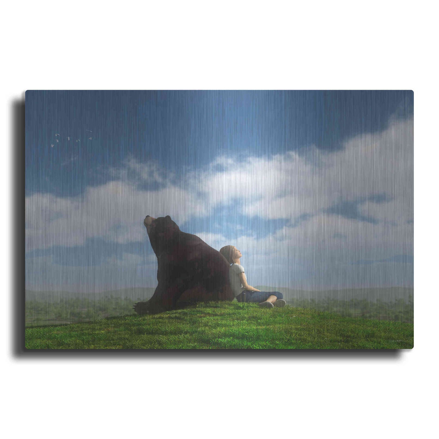 Luxe Metal Art 'Cloud Watchers' by Cynthia Decker, Metal Wall Art