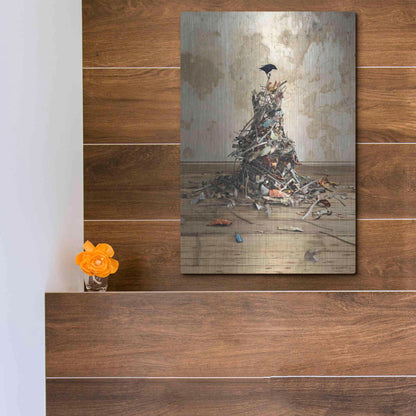 Luxe Metal Art 'New Worth' by Cynthia Decker, Metal Wall Art,12x16