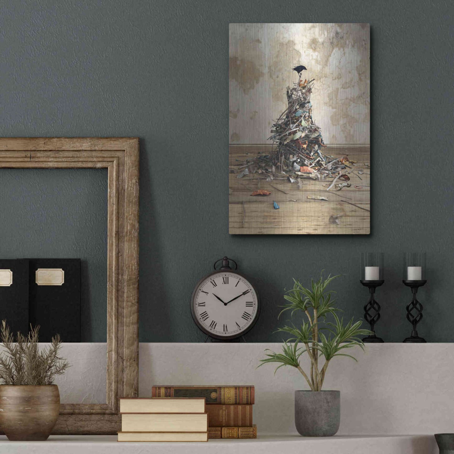 Luxe Metal Art 'New Worth' by Cynthia Decker, Metal Wall Art,12x16