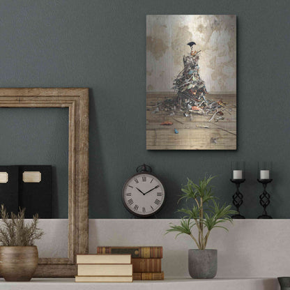 Luxe Metal Art 'New Worth' by Cynthia Decker, Metal Wall Art,12x16