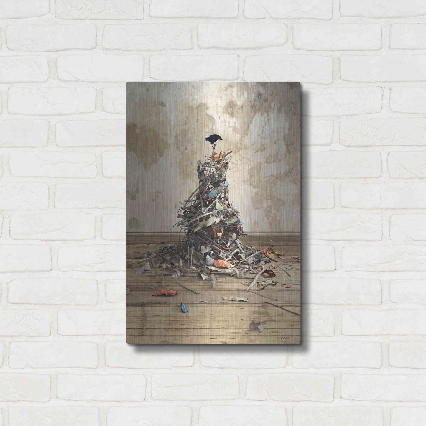 Luxe Metal Art 'New Worth' by Cynthia Decker, Metal Wall Art,16x24