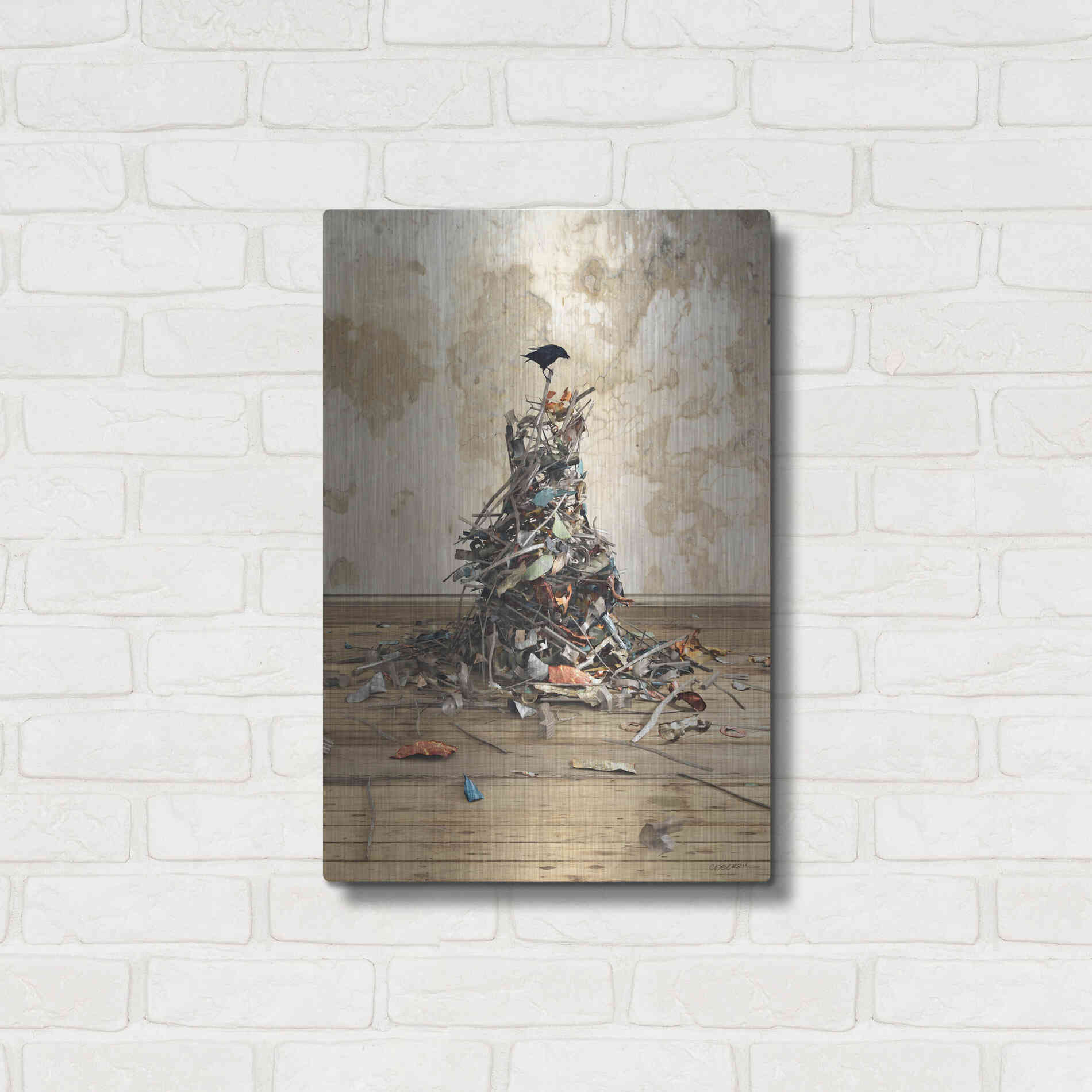 Luxe Metal Art 'New Worth' by Cynthia Decker, Metal Wall Art,16x24