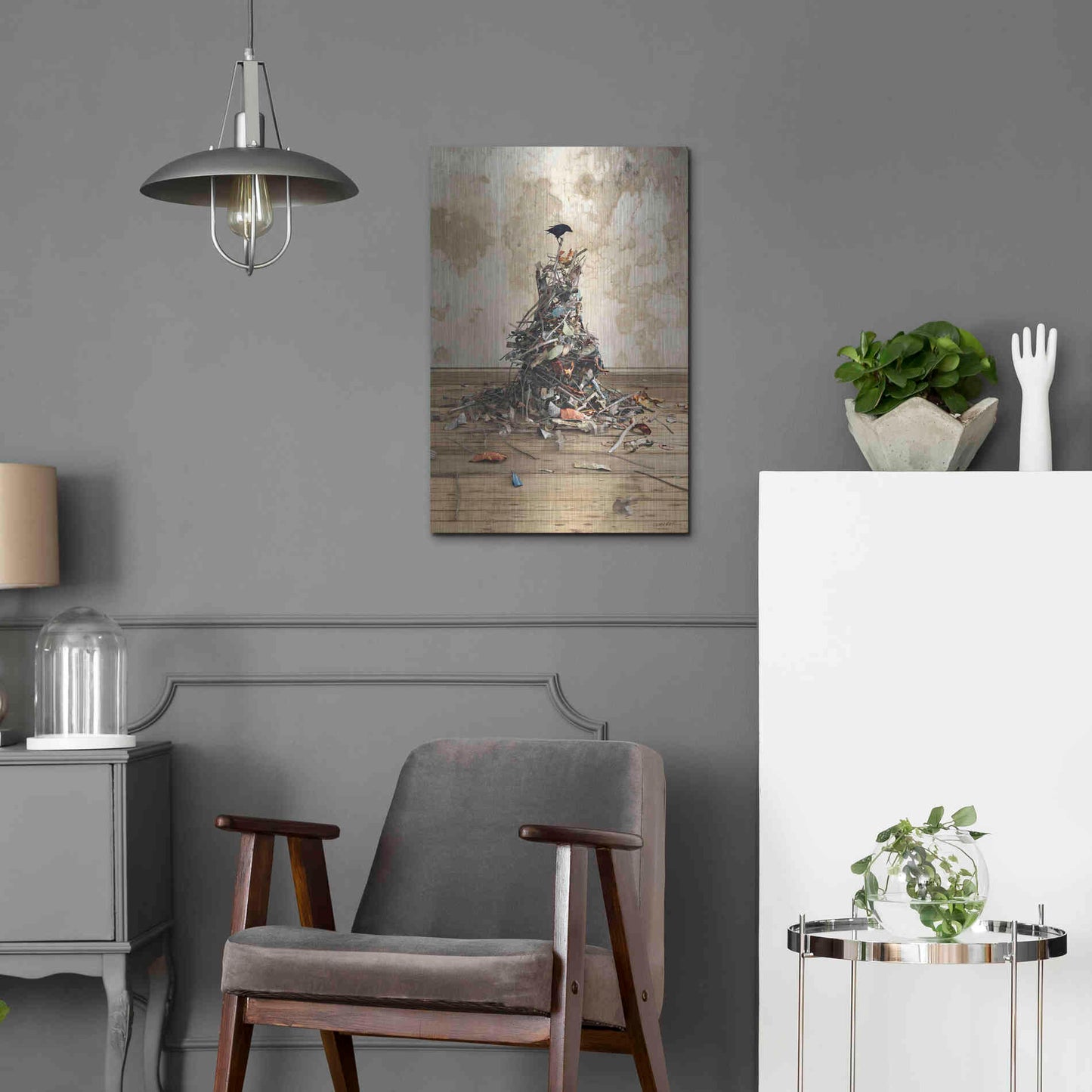 Luxe Metal Art 'New Worth' by Cynthia Decker, Metal Wall Art,16x24