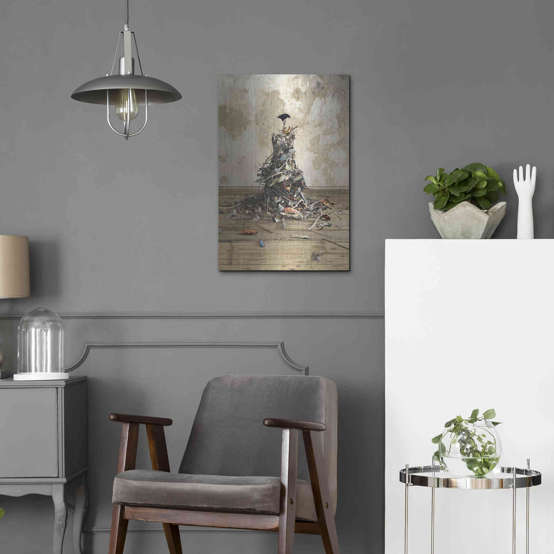 Luxe Metal Art 'New Worth' by Cynthia Decker, Metal Wall Art,16x24
