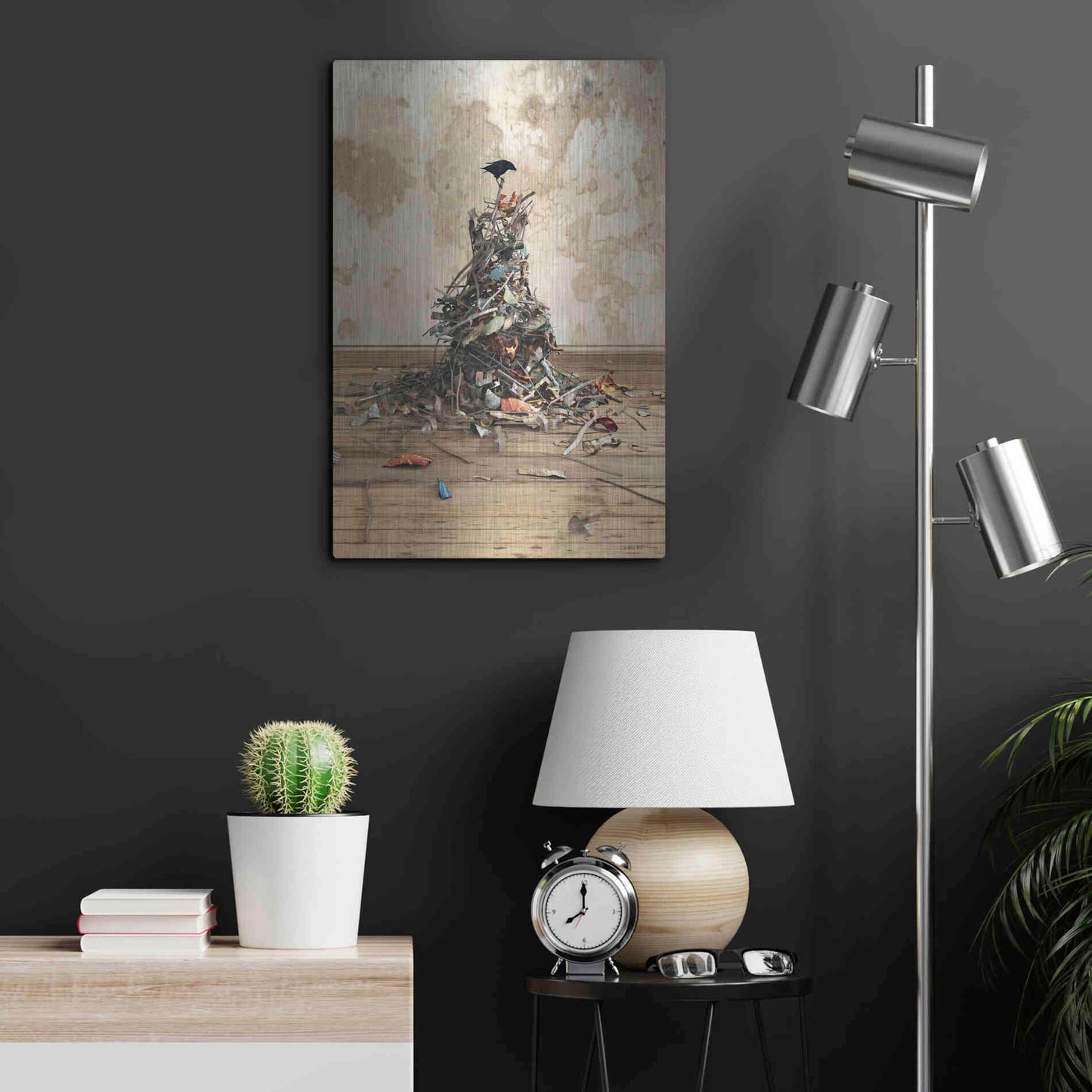 Luxe Metal Art 'New Worth' by Cynthia Decker, Metal Wall Art,16x24