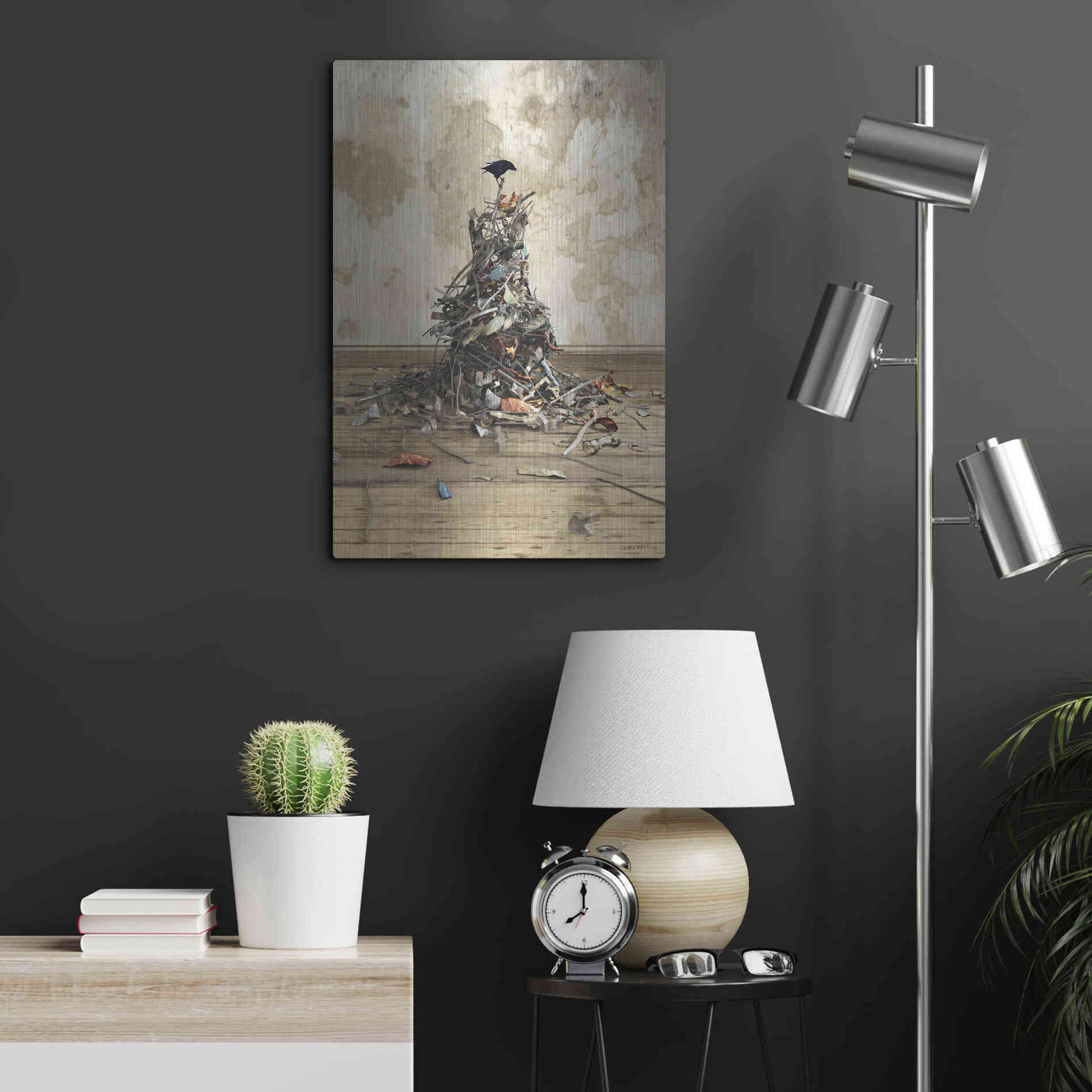 Luxe Metal Art 'New Worth' by Cynthia Decker, Metal Wall Art,16x24