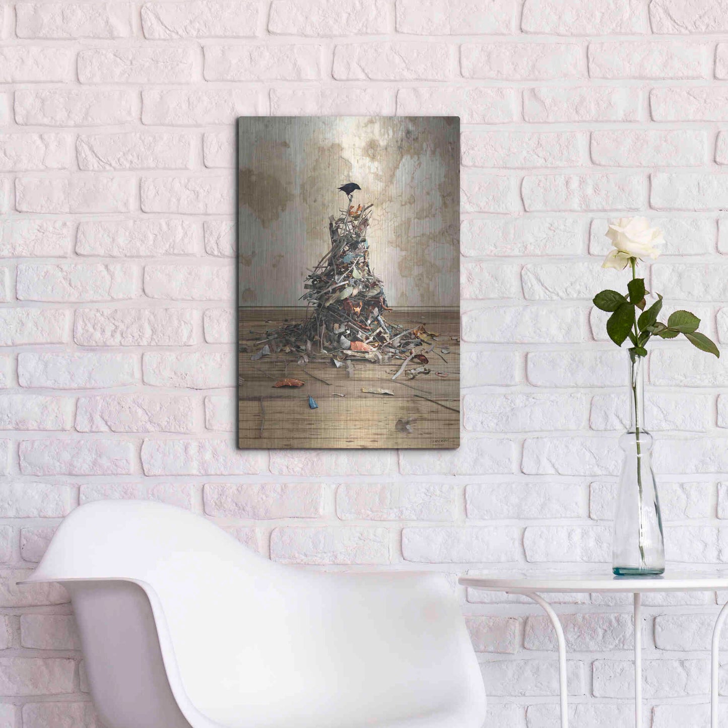 Luxe Metal Art 'New Worth' by Cynthia Decker, Metal Wall Art,16x24
