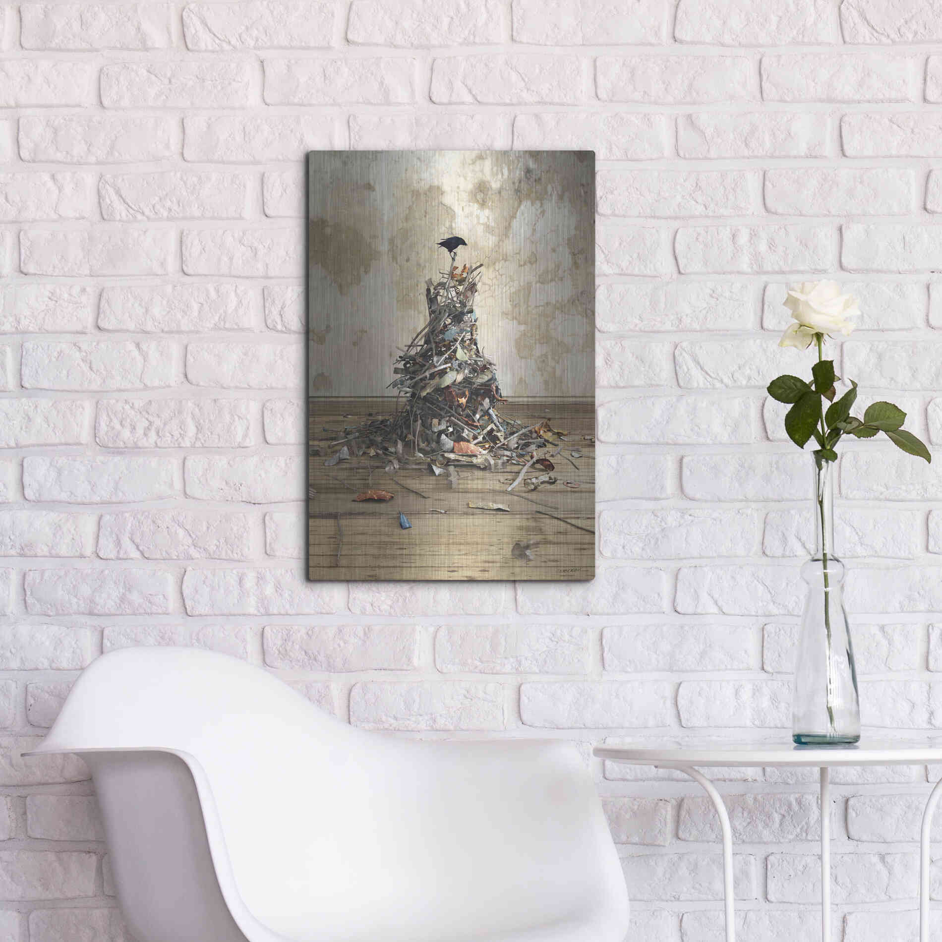 Luxe Metal Art 'New Worth' by Cynthia Decker, Metal Wall Art,16x24