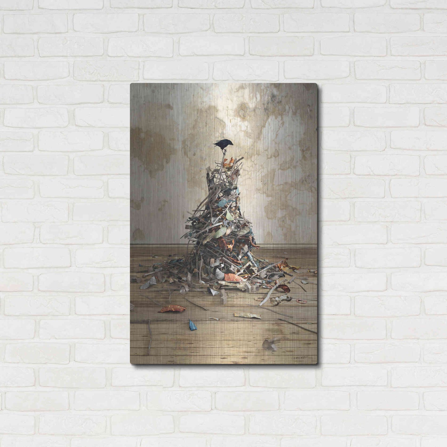 Luxe Metal Art 'New Worth' by Cynthia Decker, Metal Wall Art,24x36