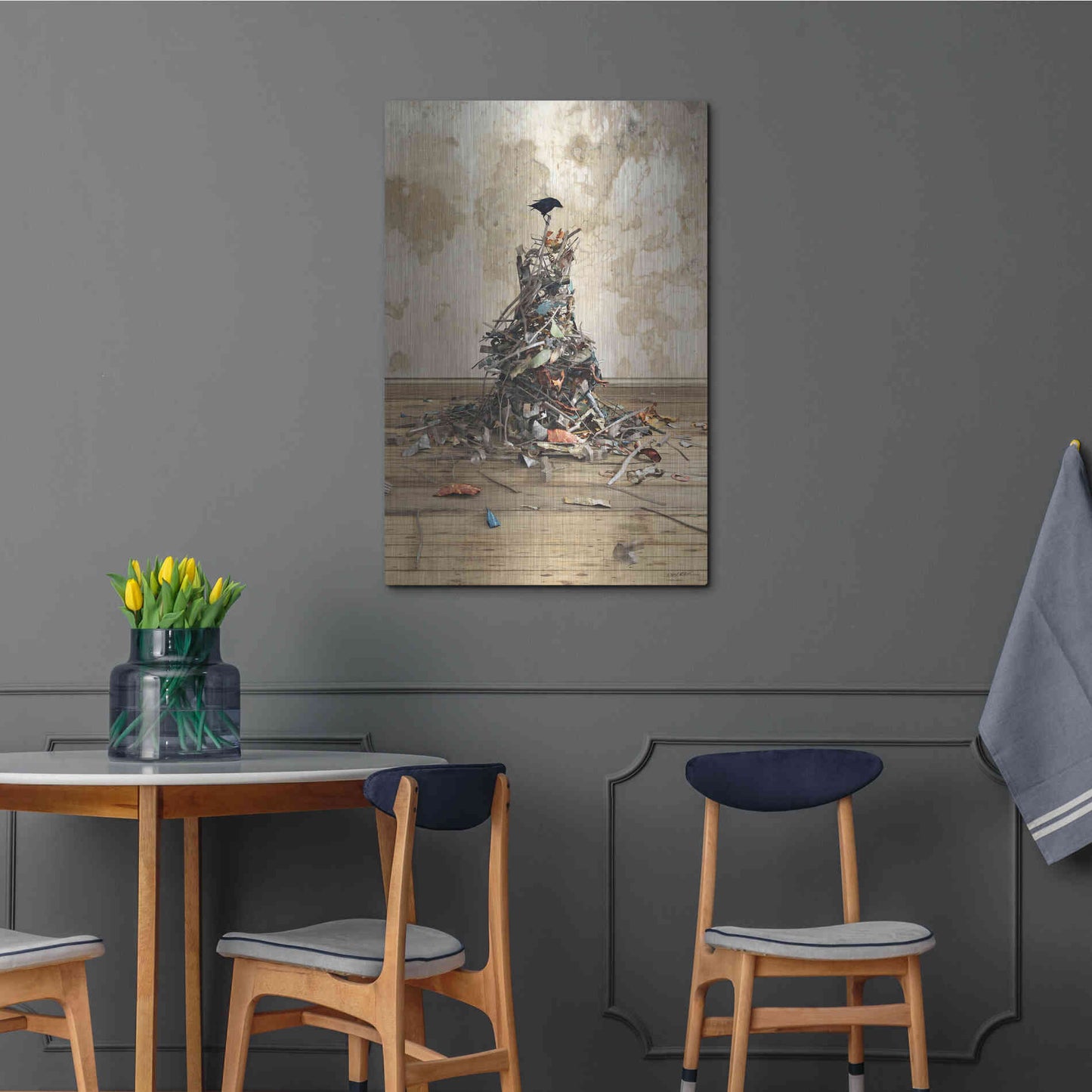 Luxe Metal Art 'New Worth' by Cynthia Decker, Metal Wall Art,24x36