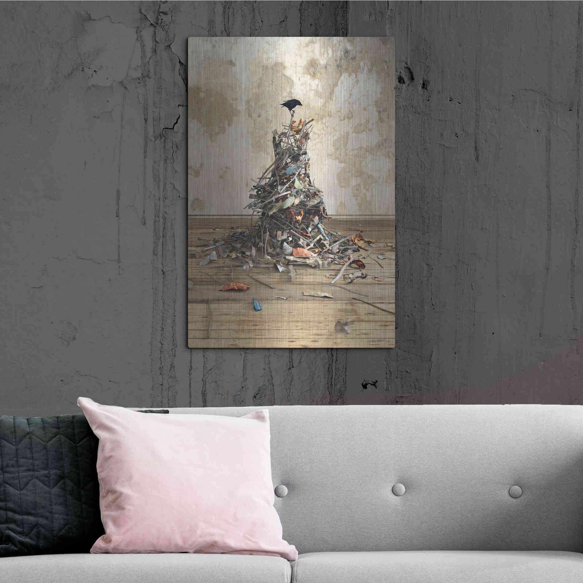 Luxe Metal Art 'New Worth' by Cynthia Decker, Metal Wall Art,24x36