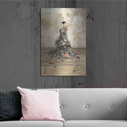 Luxe Metal Art 'New Worth' by Cynthia Decker, Metal Wall Art,24x36