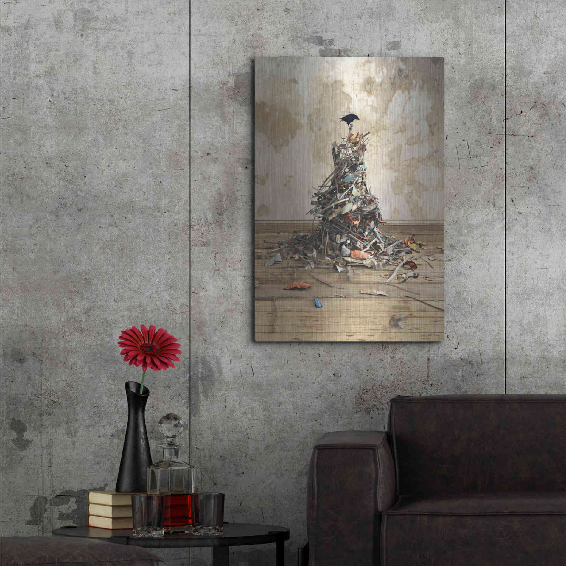 Luxe Metal Art 'New Worth' by Cynthia Decker, Metal Wall Art,24x36