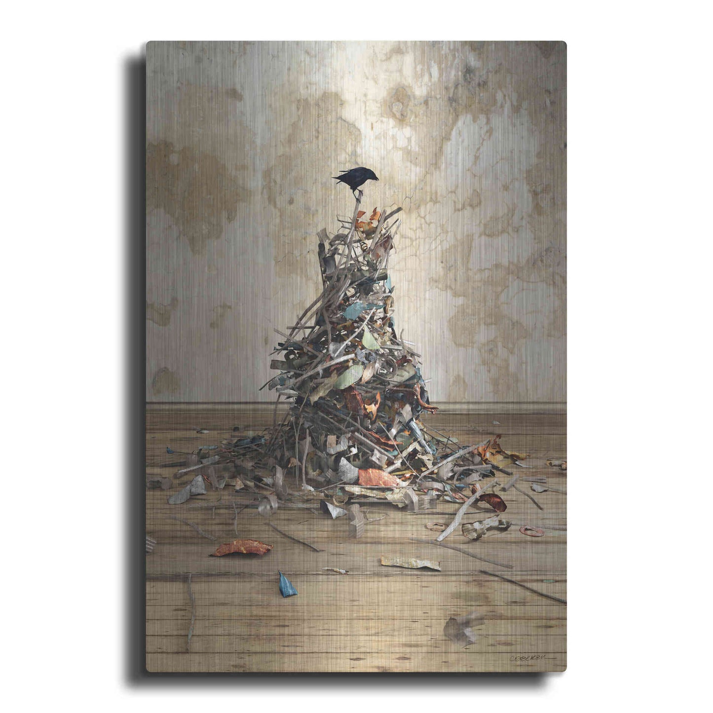 Luxe Metal Art 'New Worth' by Cynthia Decker, Metal Wall Art