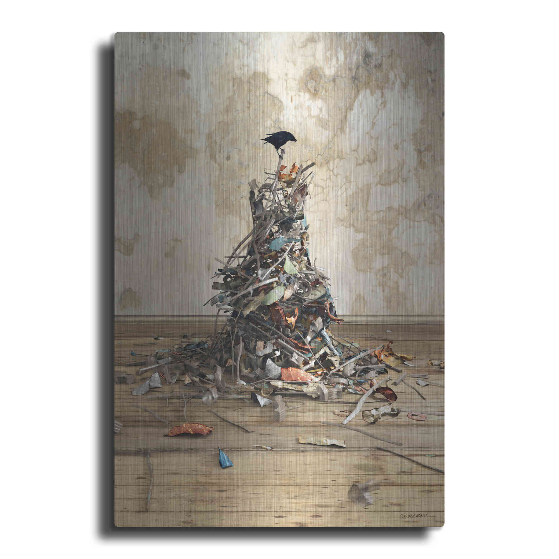 Luxe Metal Art 'New Worth' by Cynthia Decker, Metal Wall Art