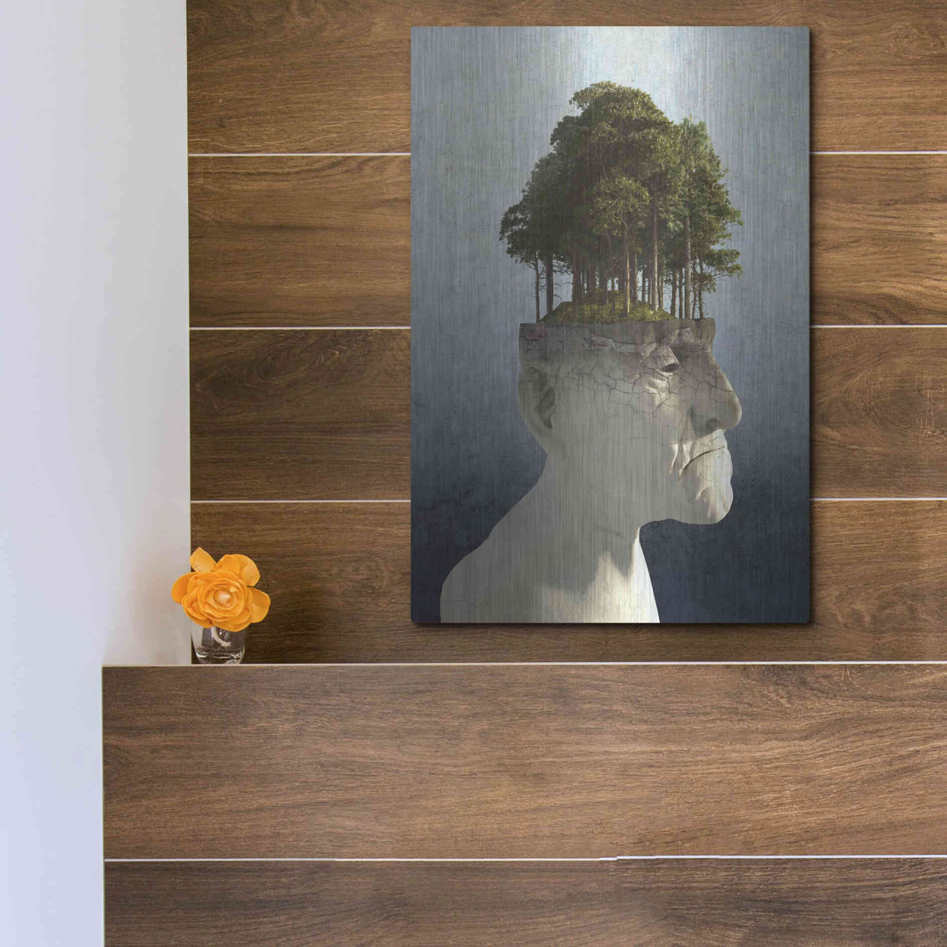 Luxe Metal Art 'Personal Growth' by Cynthia Decker, Metal Wall Art,12x16