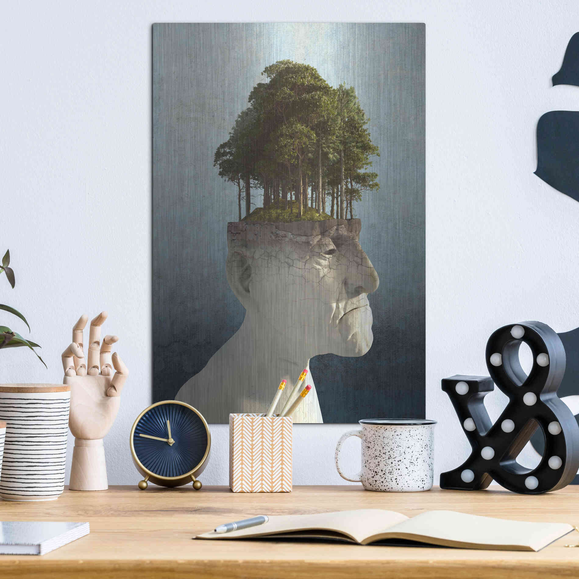 Luxe Metal Art 'Personal Growth' by Cynthia Decker, Metal Wall Art,12x16