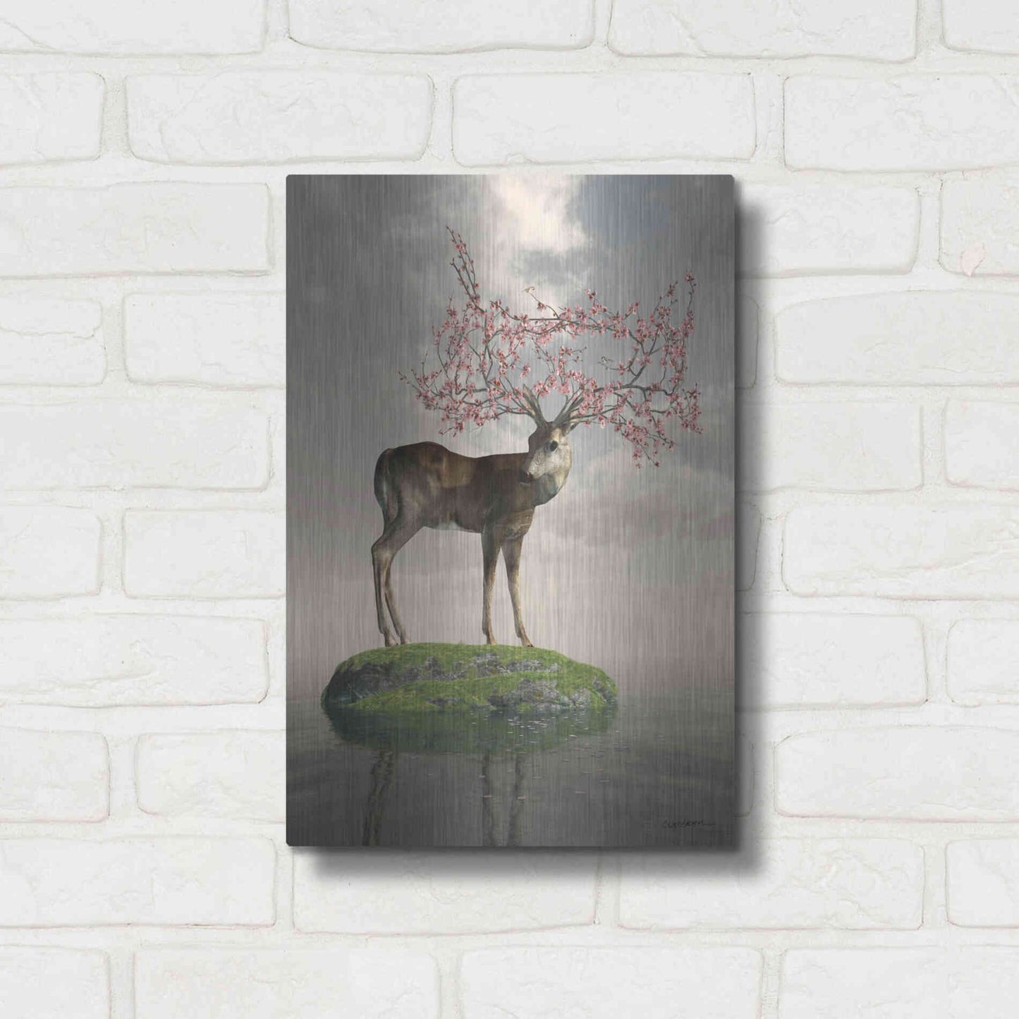 Luxe Metal Art 'The Guardian of Spring' by Cynthia Decker, Metal Wall Art,12x16