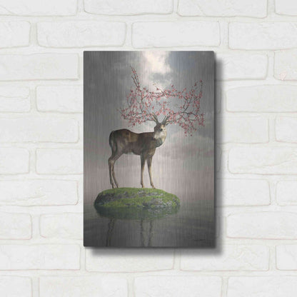 Luxe Metal Art 'The Guardian of Spring' by Cynthia Decker, Metal Wall Art,12x16