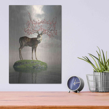 Luxe Metal Art 'The Guardian of Spring' by Cynthia Decker, Metal Wall Art,12x16