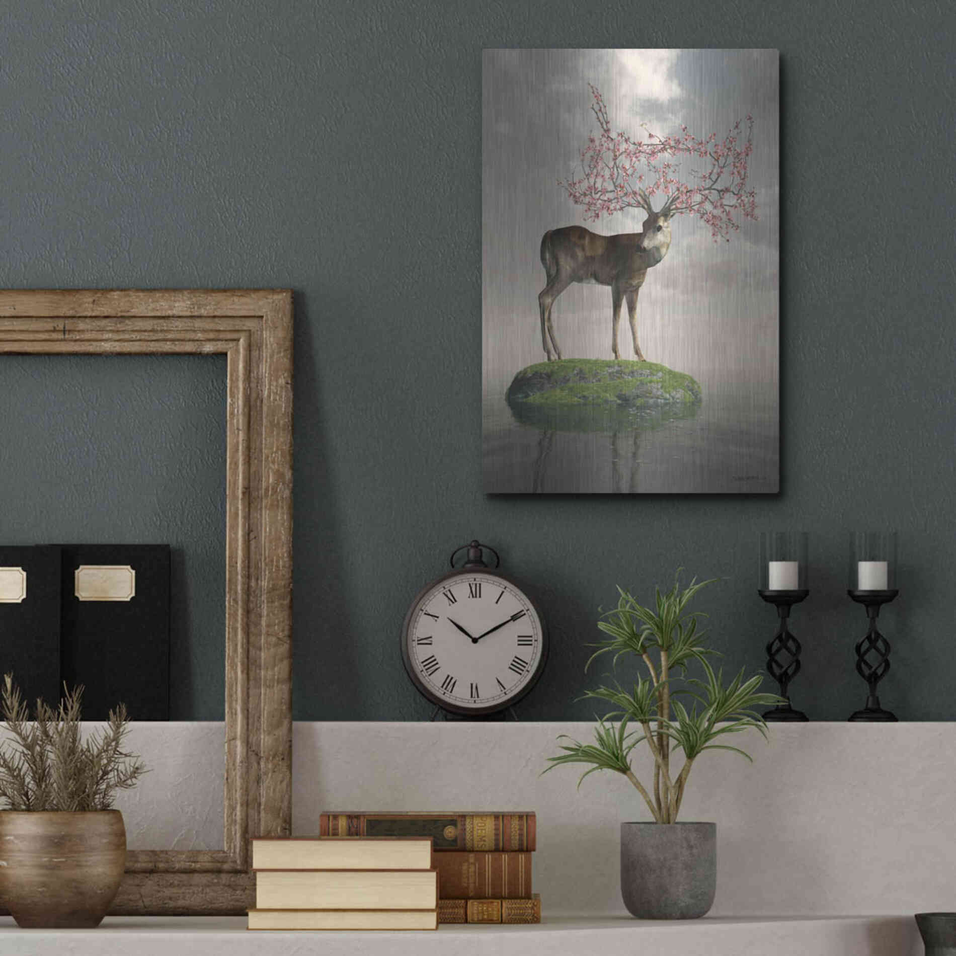 Luxe Metal Art 'The Guardian of Spring' by Cynthia Decker, Metal Wall Art,12x16
