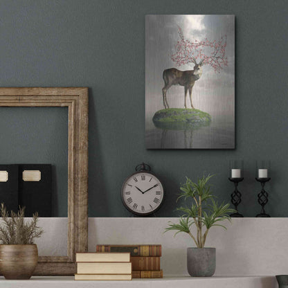 Luxe Metal Art 'The Guardian of Spring' by Cynthia Decker, Metal Wall Art,12x16