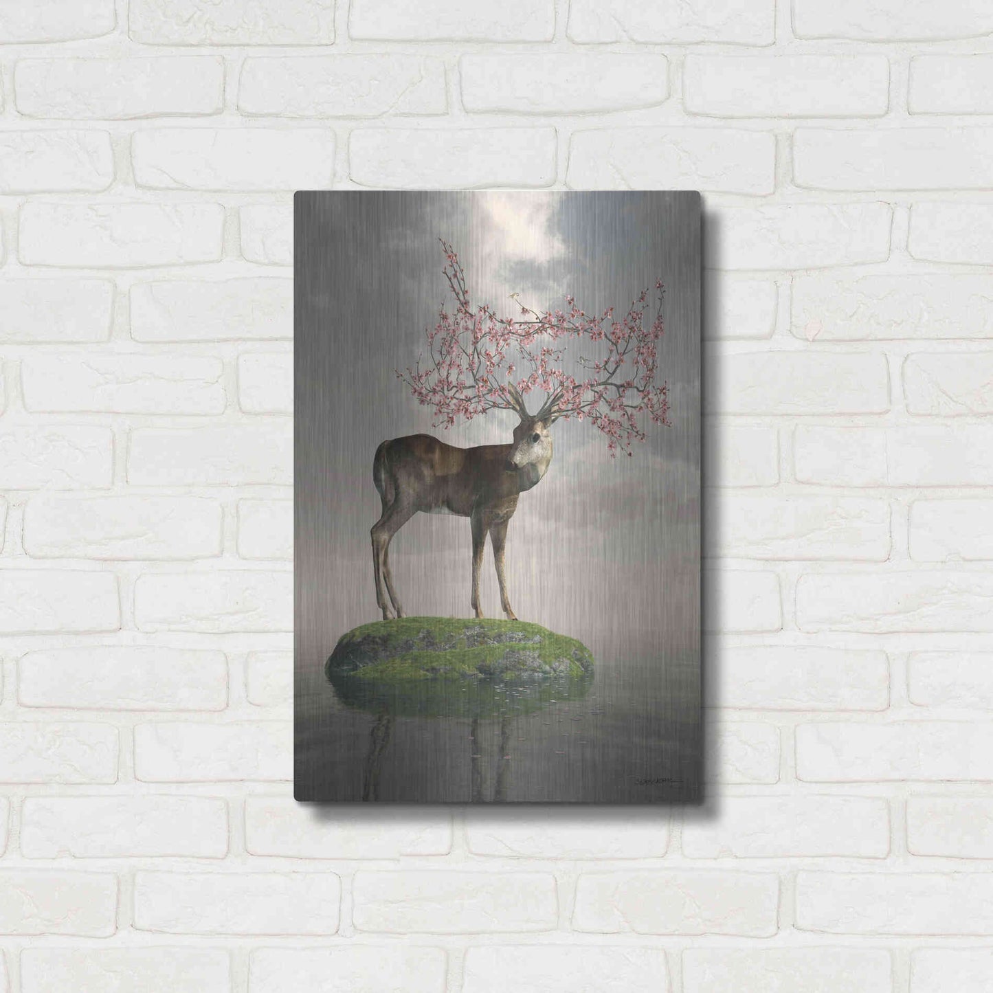 Luxe Metal Art 'The Guardian of Spring' by Cynthia Decker, Metal Wall Art,16x24