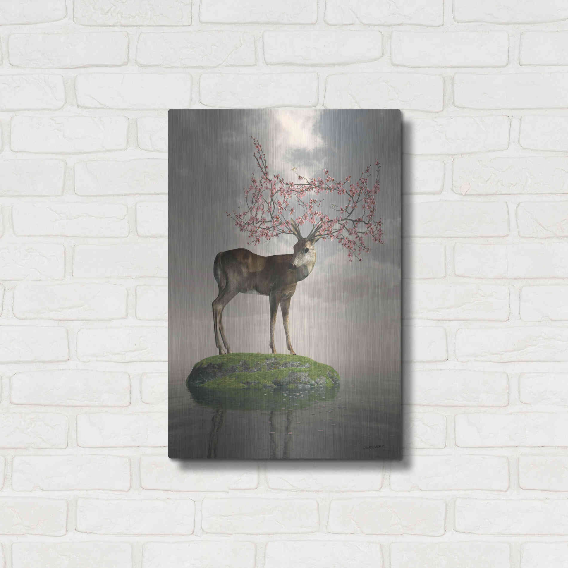 Luxe Metal Art 'The Guardian of Spring' by Cynthia Decker, Metal Wall Art,16x24