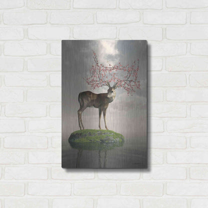Luxe Metal Art 'The Guardian of Spring' by Cynthia Decker, Metal Wall Art,16x24