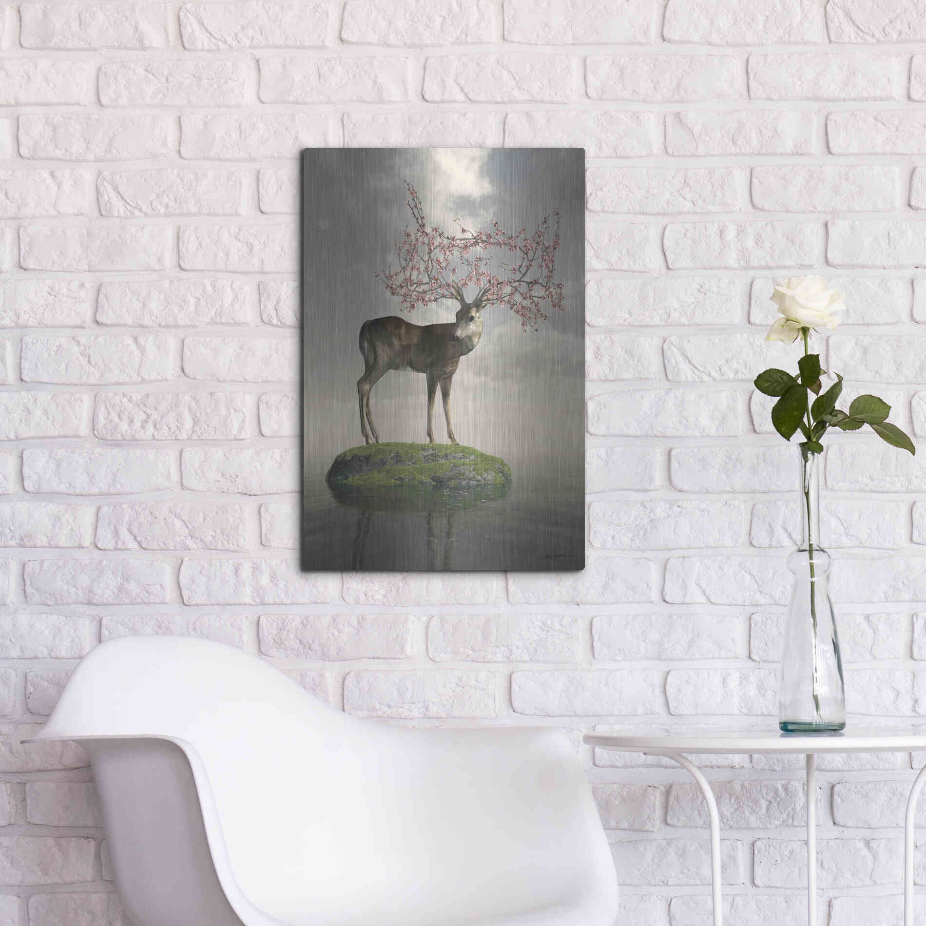 Luxe Metal Art 'The Guardian of Spring' by Cynthia Decker, Metal Wall Art,16x24