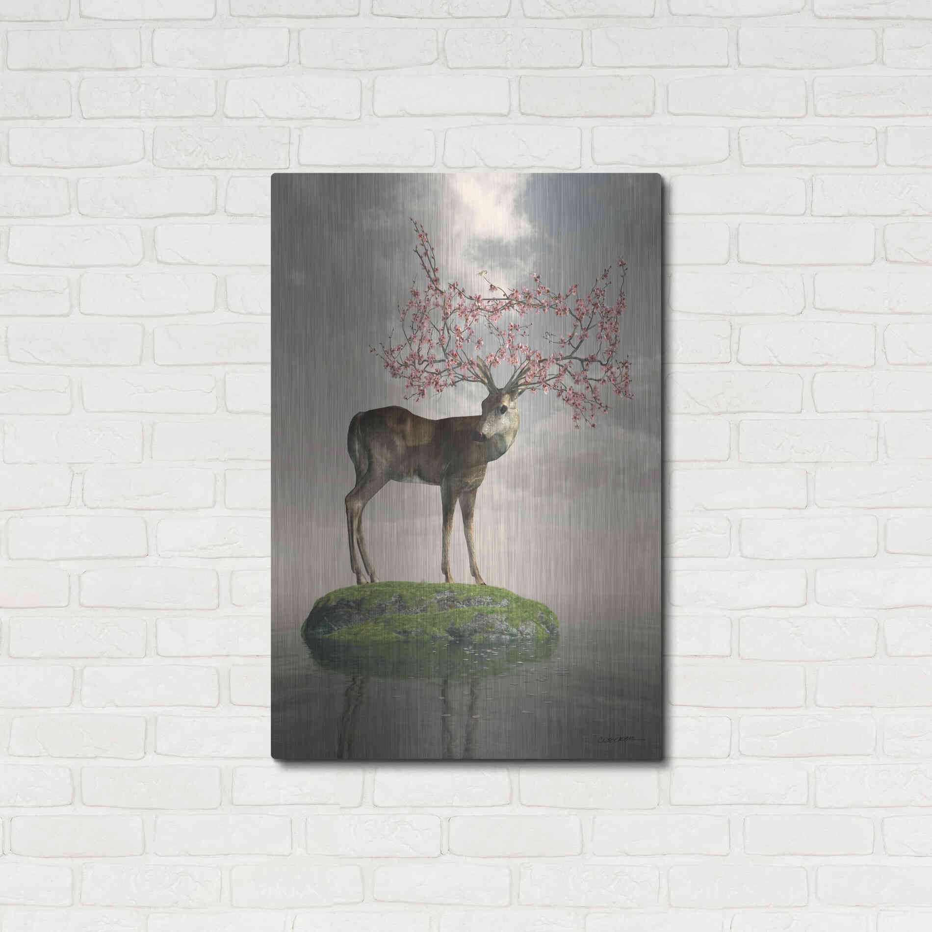 Luxe Metal Art 'The Guardian of Spring' by Cynthia Decker, Metal Wall Art,24x36