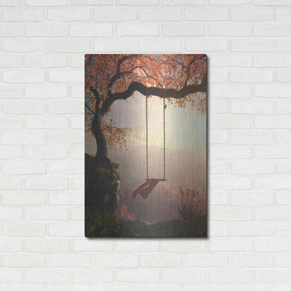 Luxe Metal Art 'Tree Swing' by Cynthia Decker, Metal Wall Art,24x36