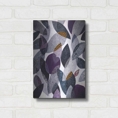 Luxe Metal Art 'Hojas Petreas I' by Daniela Fedele, Metal Wall Art,12x16