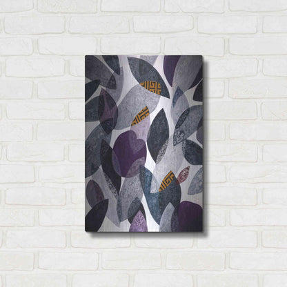 Luxe Metal Art 'Hojas Petreas I' by Daniela Fedele, Metal Wall Art,16x24