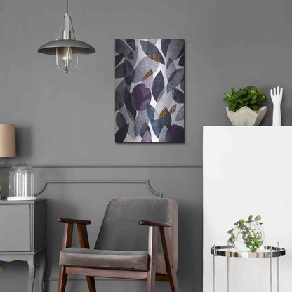 Luxe Metal Art 'Hojas Petreas I' by Daniela Fedele, Metal Wall Art,16x24
