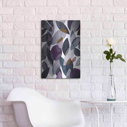 Luxe Metal Art 'Hojas Petreas I' by Daniela Fedele, Metal Wall Art,16x24