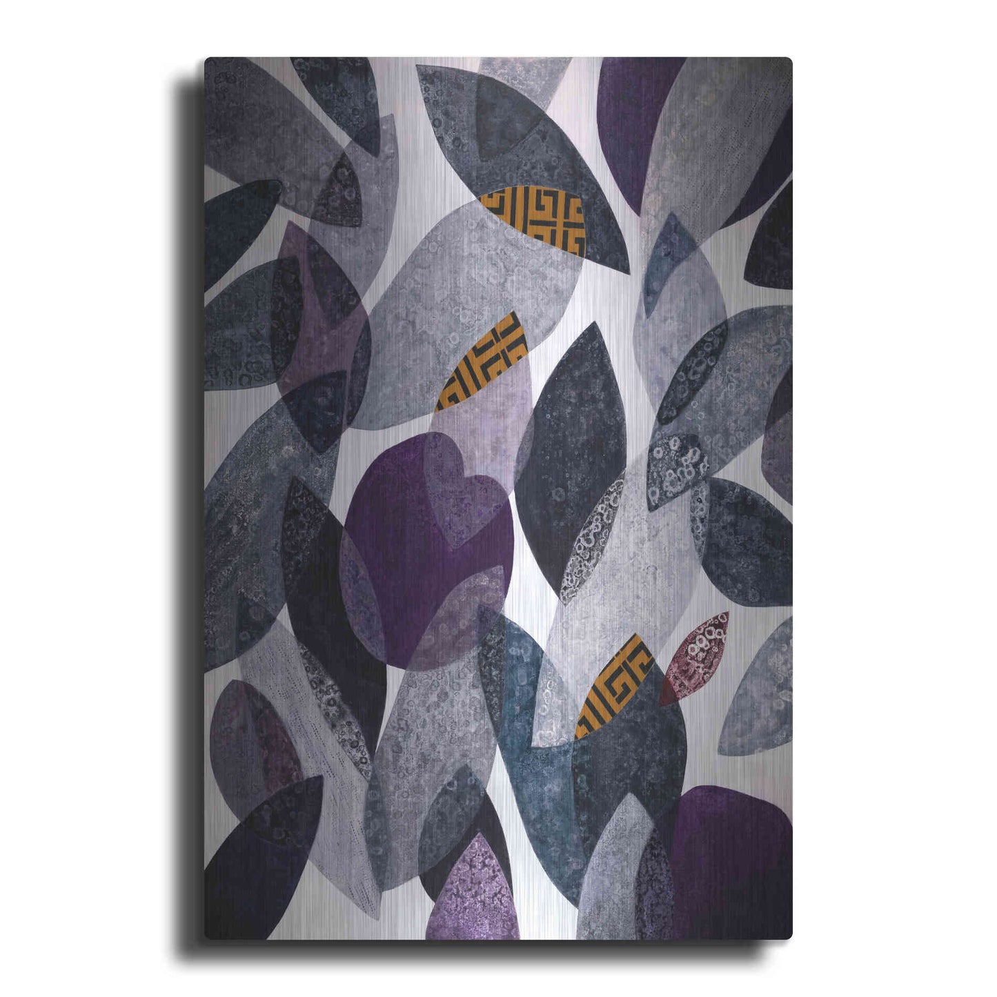 Luxe Metal Art 'Hojas Petreas I' by Daniela Fedele, Metal Wall Art