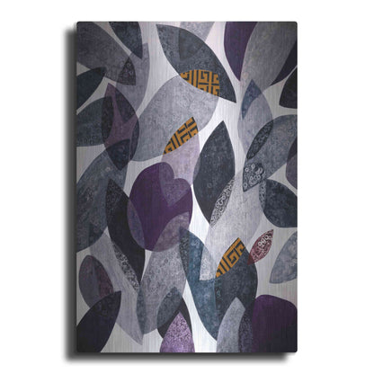 Luxe Metal Art 'Hojas Petreas I' by Daniela Fedele, Metal Wall Art