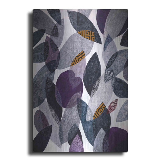Luxe Metal Art 'Hojas Petreas I' by Daniela Fedele, Metal Wall Art