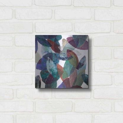 Luxe Metal Art 'Hojas Petreas III' by Daniela Fedele, Metal Wall Art,12x12